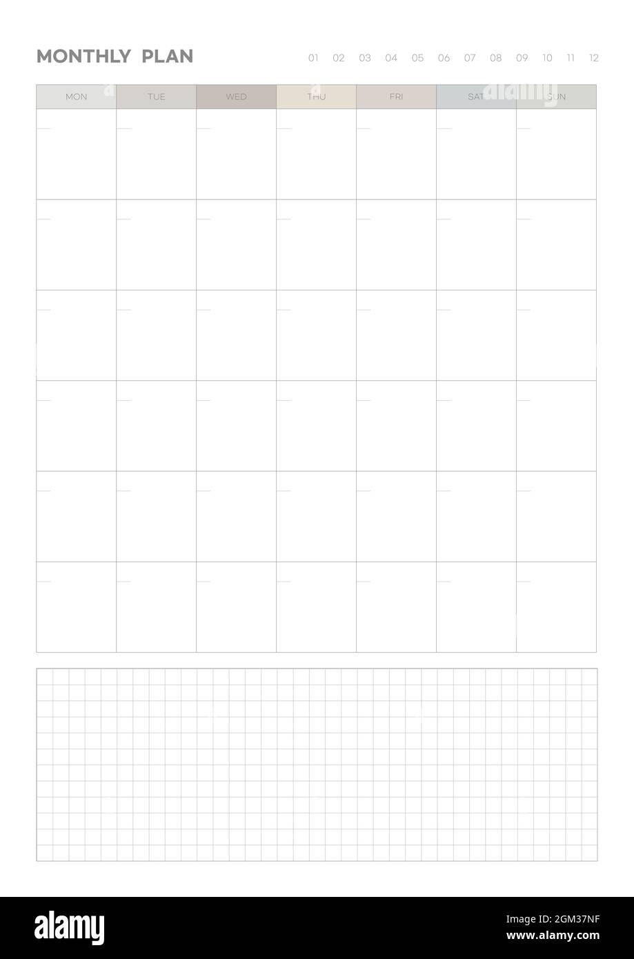 Monatlicher Kalender Planer ZM Ausdruck Monatlicher Kalender Planer ZM Ausdruck