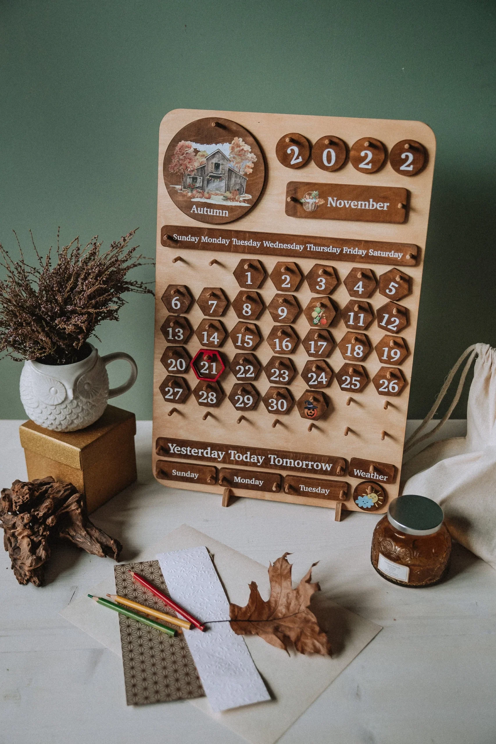 Immerwährende Kalender Aus Holz Selbst Gestalten