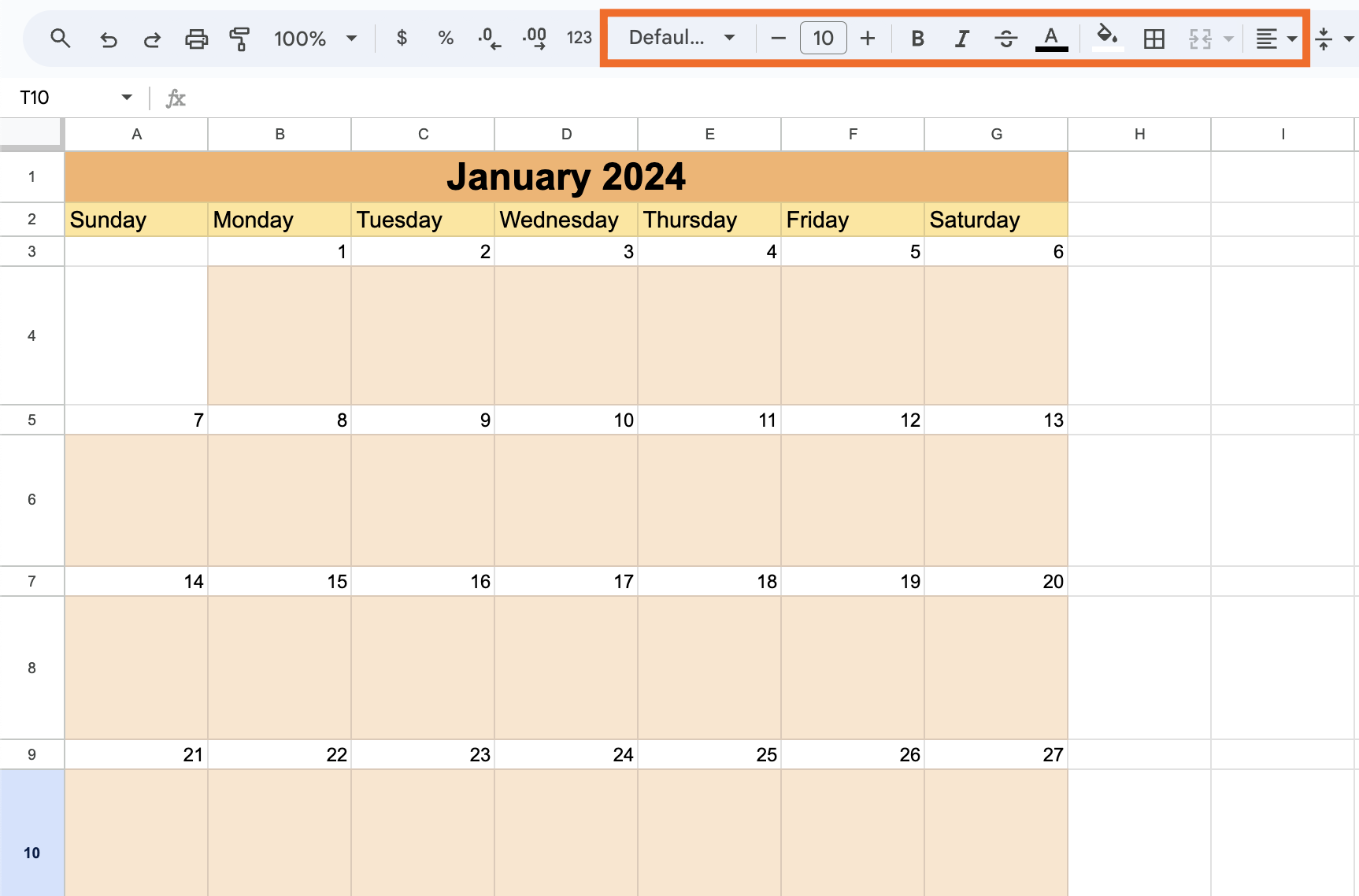 Kalender I Ecel