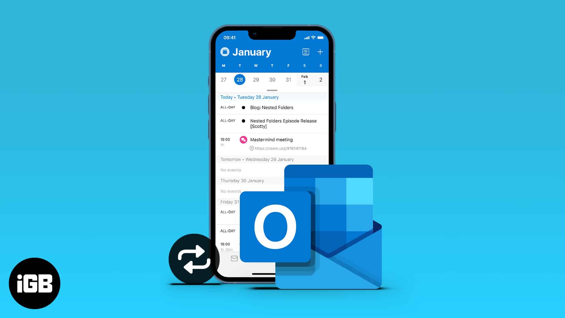 Outllook App iOS Kalender
