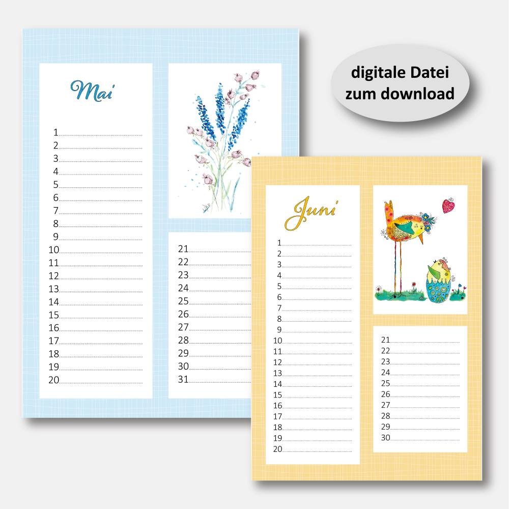 Immerw hrender Geburtstagskalender Zum Selbstausdruck DIN A4 PDF Bunt Zeitlos Immerw hrender Geburtstagskalender Zum Selbstausdruck DIN A4 PDF Bunt Zeitlos