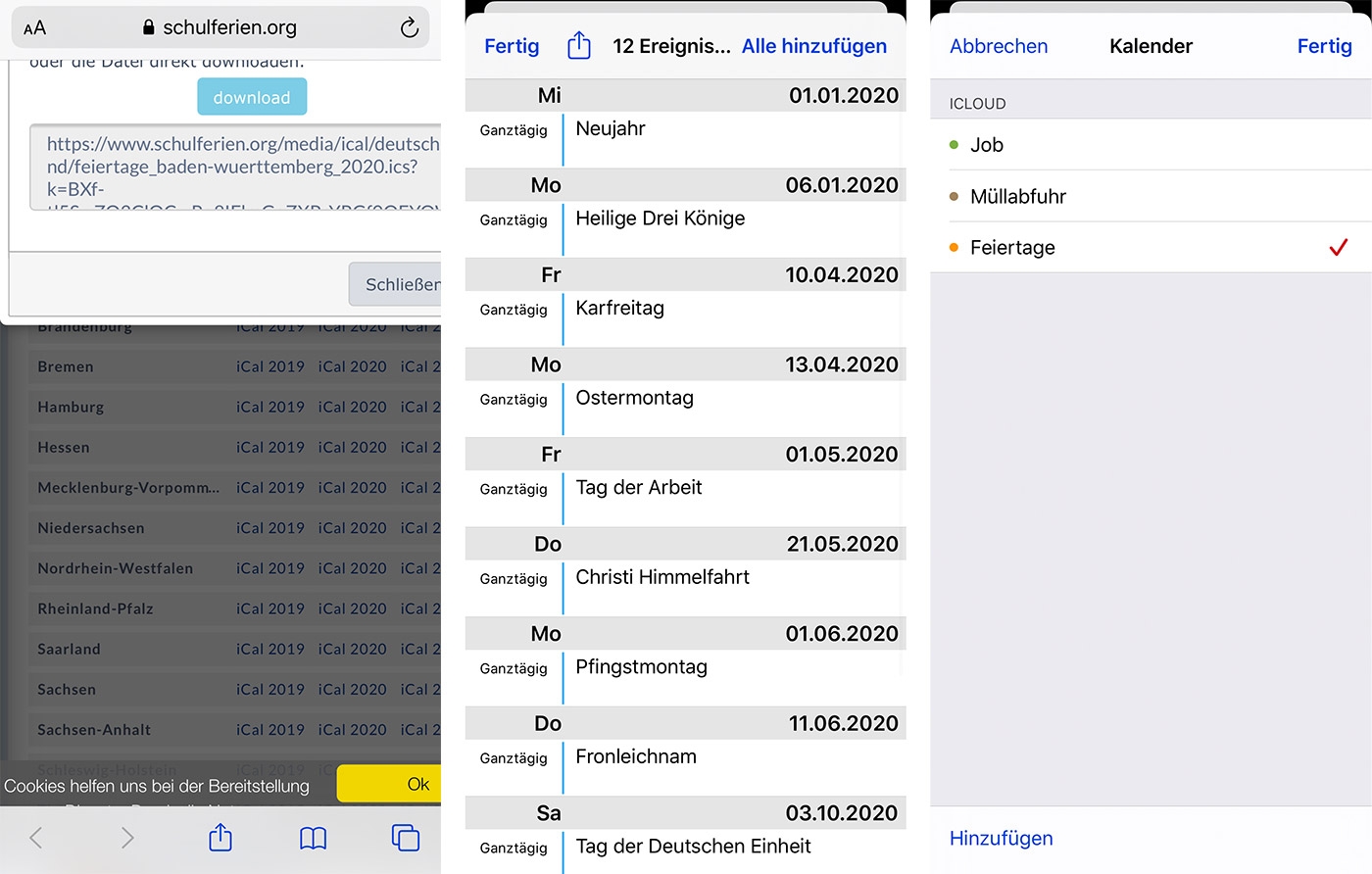 IOS Kalender Feiertage Nach Bundesland Anzeigen Iphone ticker de