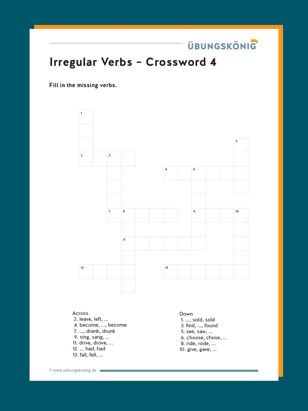 Irregular Verbs Unregelm ige Verben
