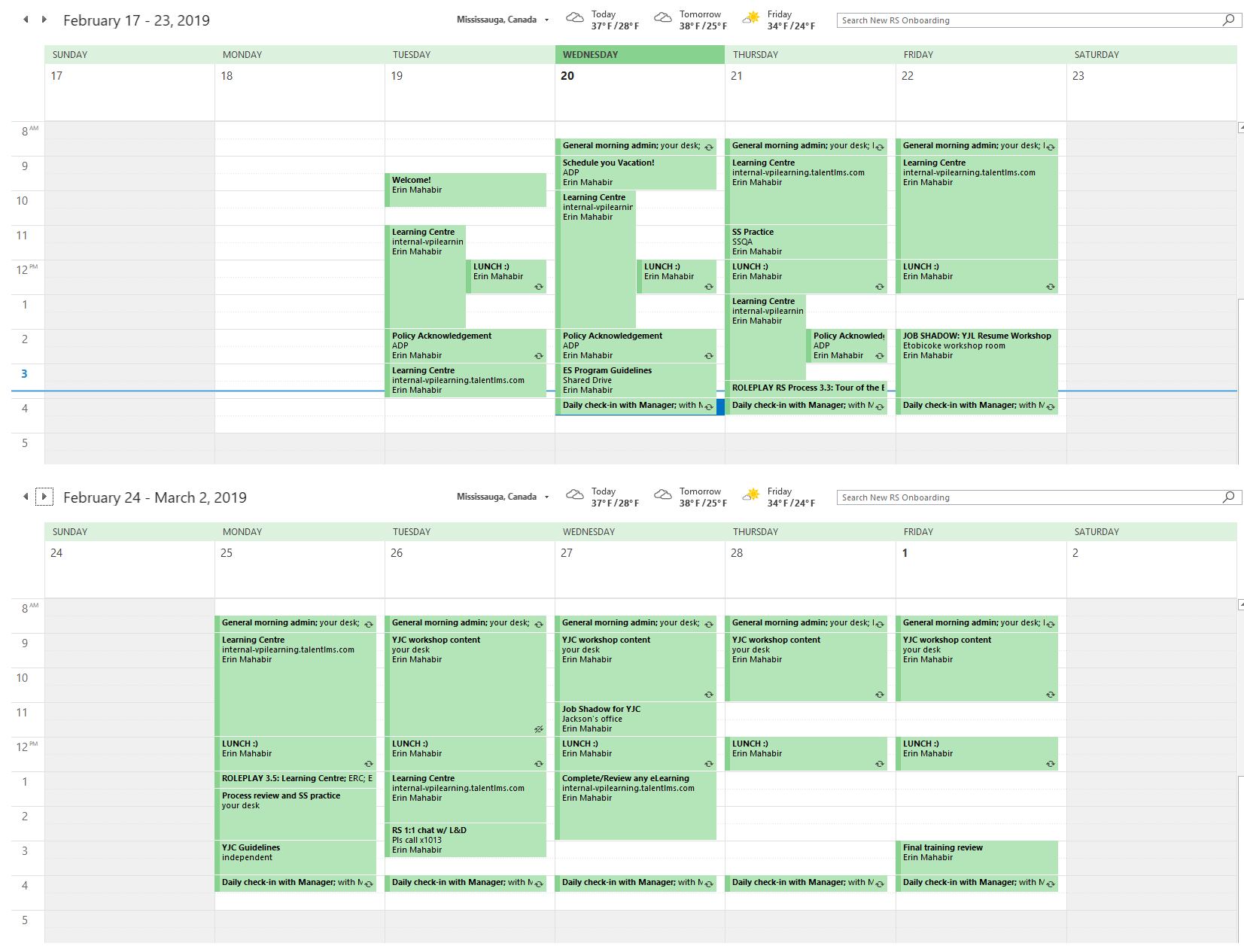 Is There Such A Thing As A Week long Schedule template For Outlook Microsoft Q A