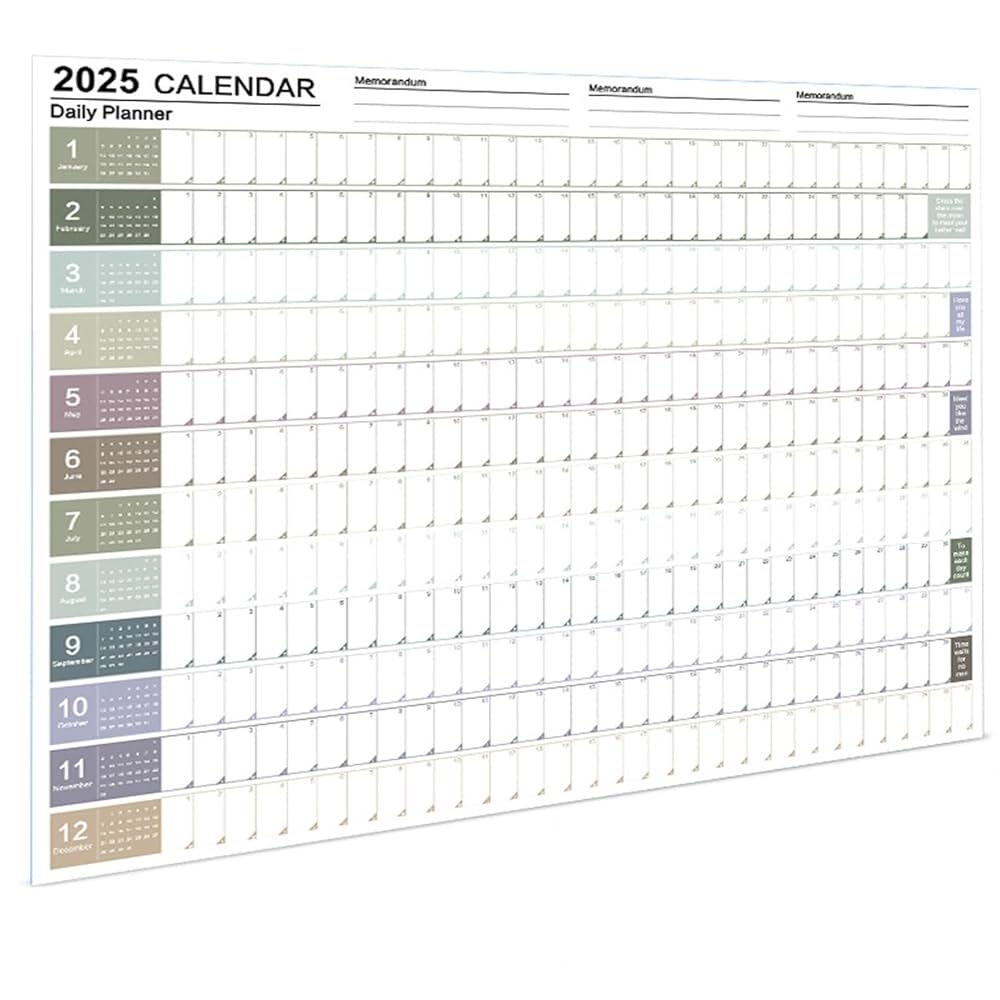 Jaarlijkse Wandkalenderplanner Grote Wandkalender 2025 Poster Formaat Kalender Voor Planning Jaarlijkse Wandplanner 12 Maanden Wandkalender Organisatorische Wandkalender Wandplanner Amazon nl Kantoorproducten