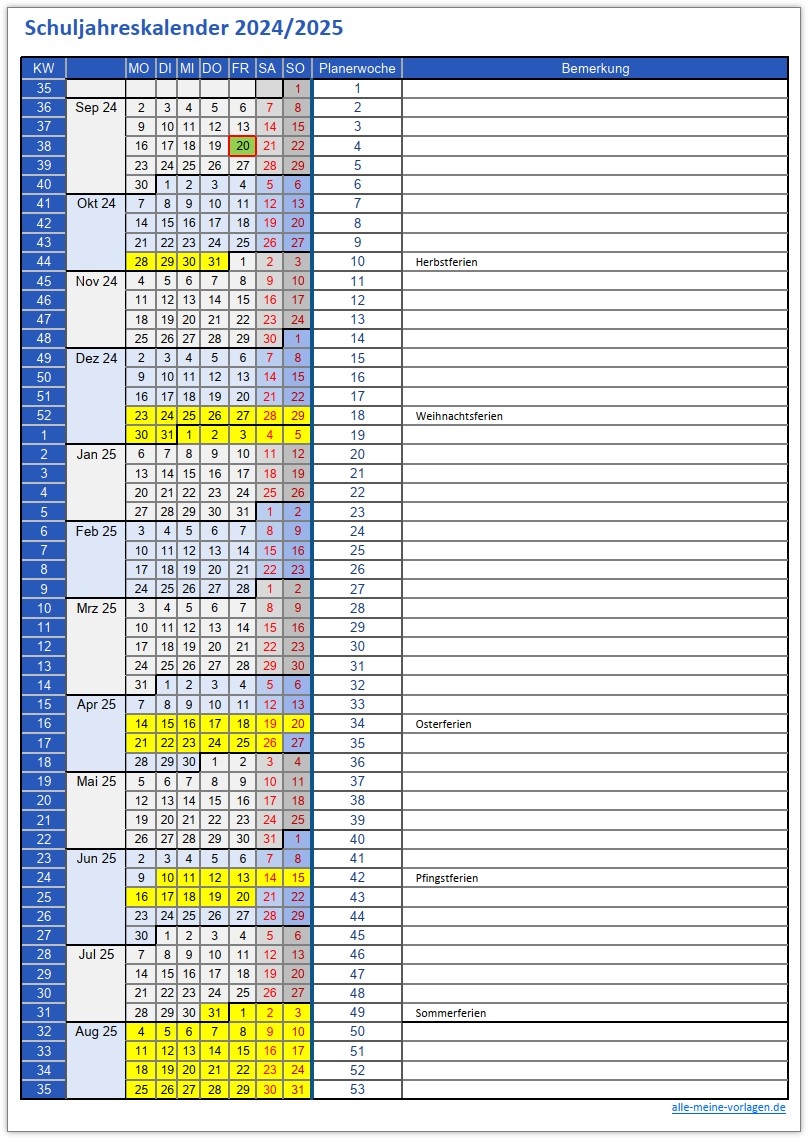 Jahreskalender 2025 Excel F r Jedes Jahr Und Auf Jeden Startmonat Einstellbar Alle meine Vorlagen de