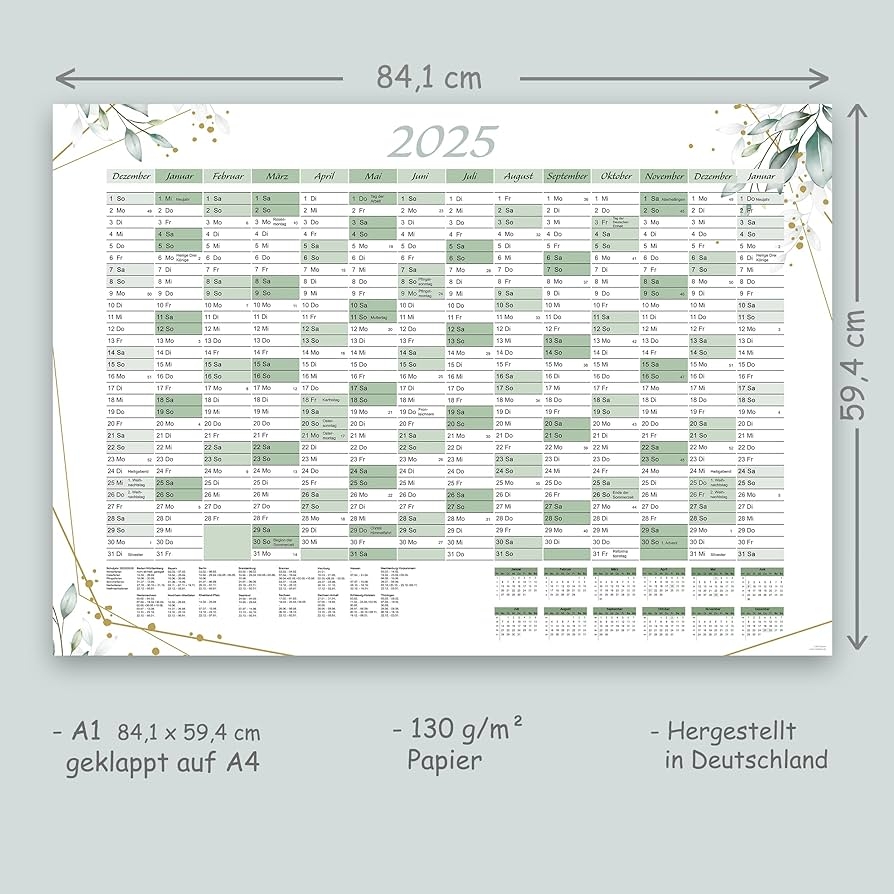 Jahreskalender 2025 Wandkalender Wandplaner Neutral 2025 Gro er Jahresplaner Wandkalender 2025 Zum Eintragen XXL B ro Kalender Mit Ferienterminen Und Feiertagen 98 X 68 Cm Wandkalender 2026