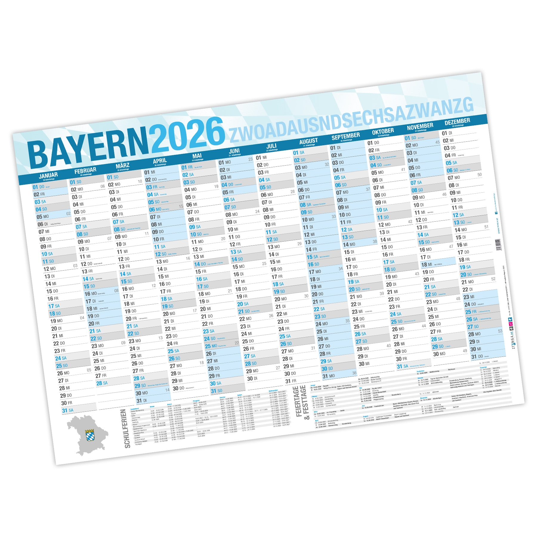 Kalender Feiertage Bayern 2026