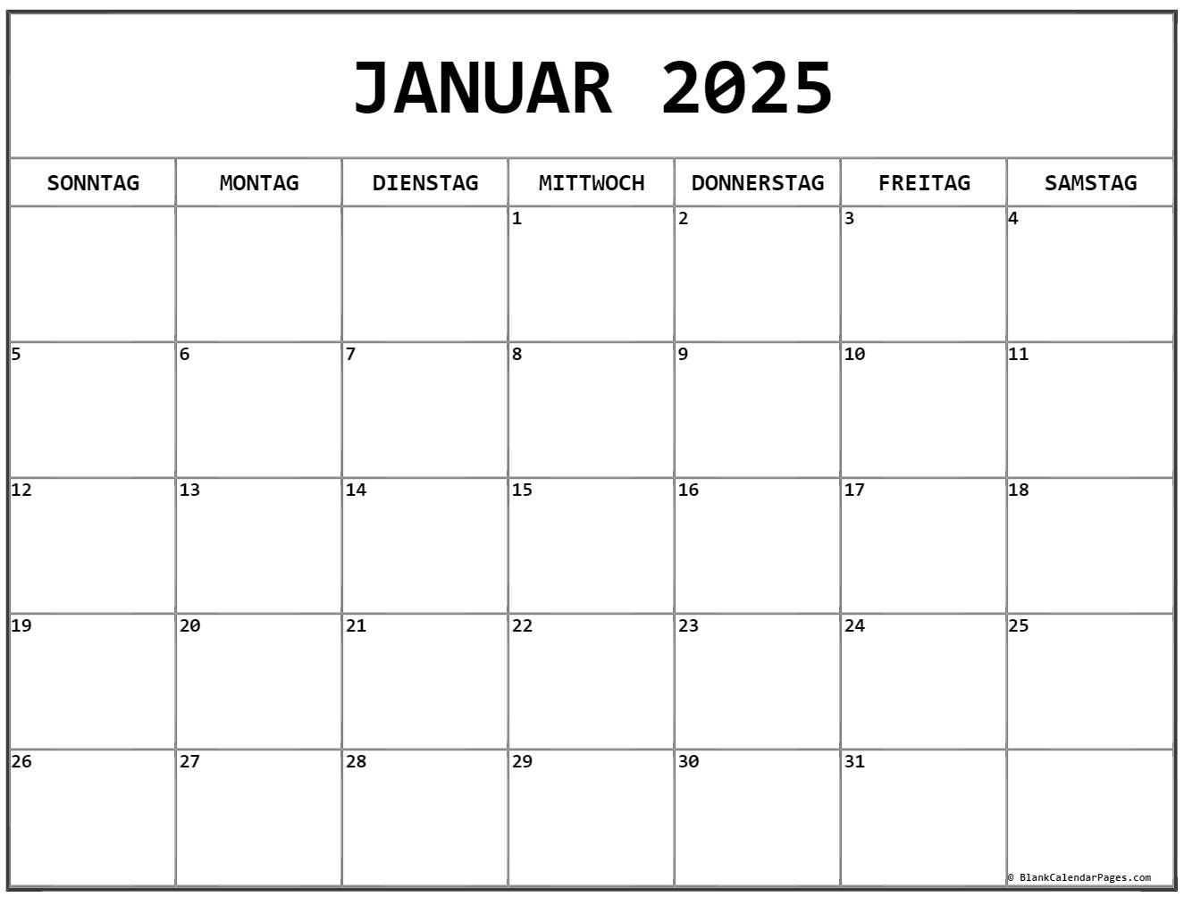 Januar 2025 Kalender Auf Deutsch Kalender 2025 Januar 2025 Kalender Auf Deutsch Kalender 2025