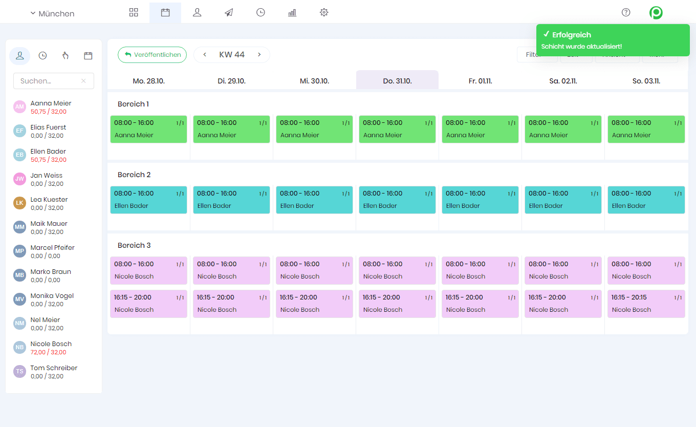 Excel -Tabelle Dienstplan Kostenlos