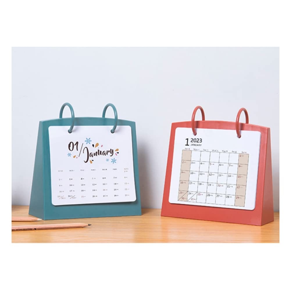 Jikoiuty Schreibtischkalender 2023 Monatlicher Schreibtischkalender Tischkalender Wand Deko A Rot Amazon de B robedarf Schreibwaren
