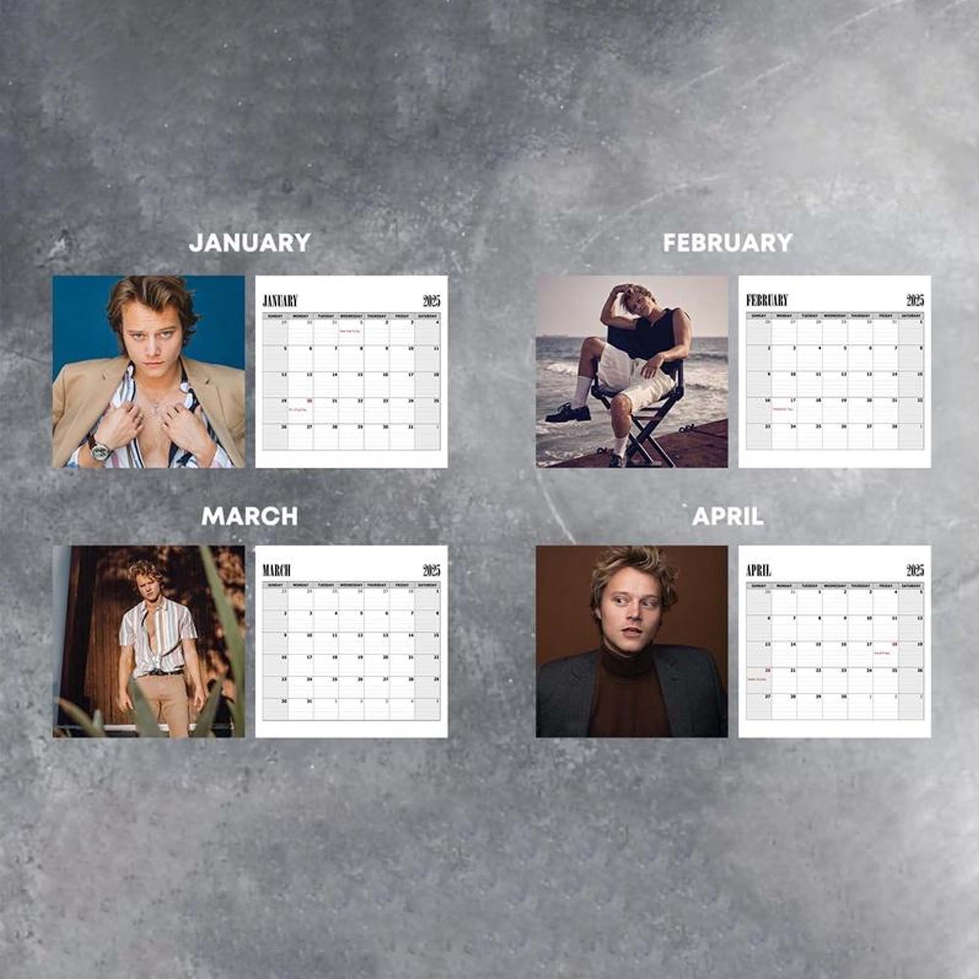 JJ Maybank Outer Banks Rudy Pankow Calendar 2025 Zasperry