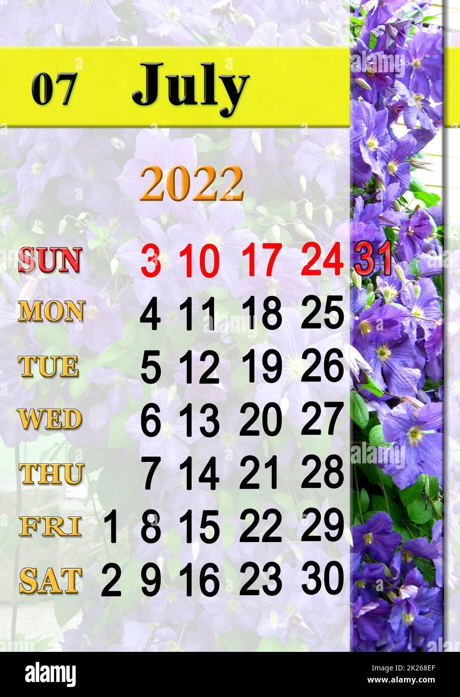 Der Kleine Kalender. Juli