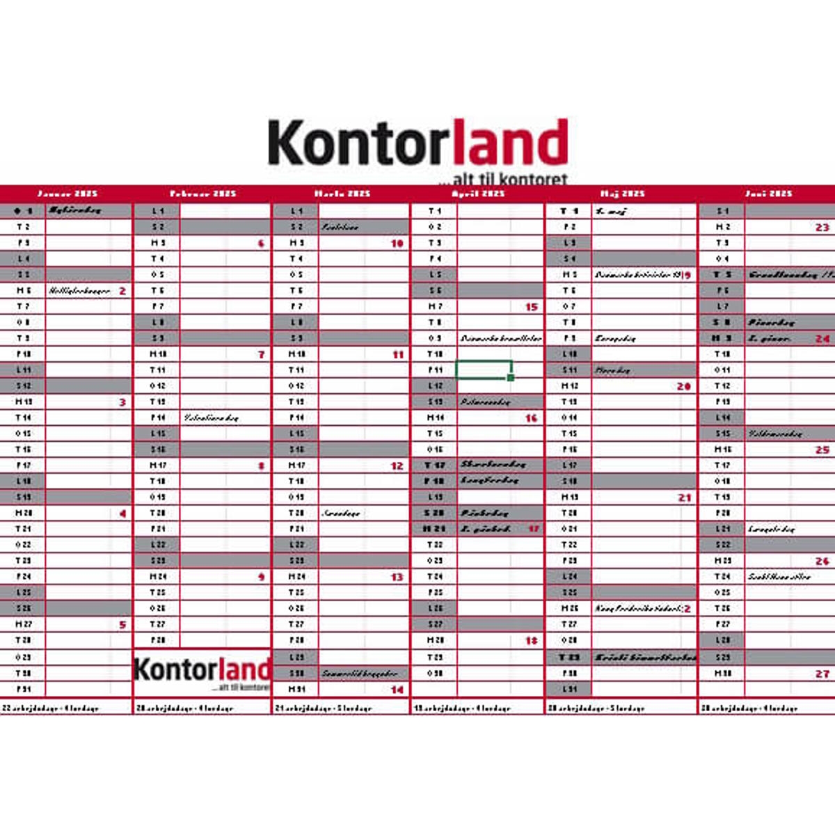 Gratis Kalender 2025 Til Print