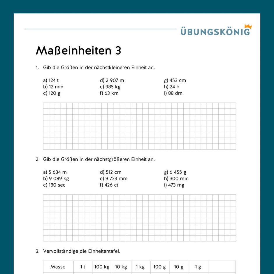 K nigspaket Gr en Und Ihre Einheiten Mathe 5 Klasse Inklusive Test 
