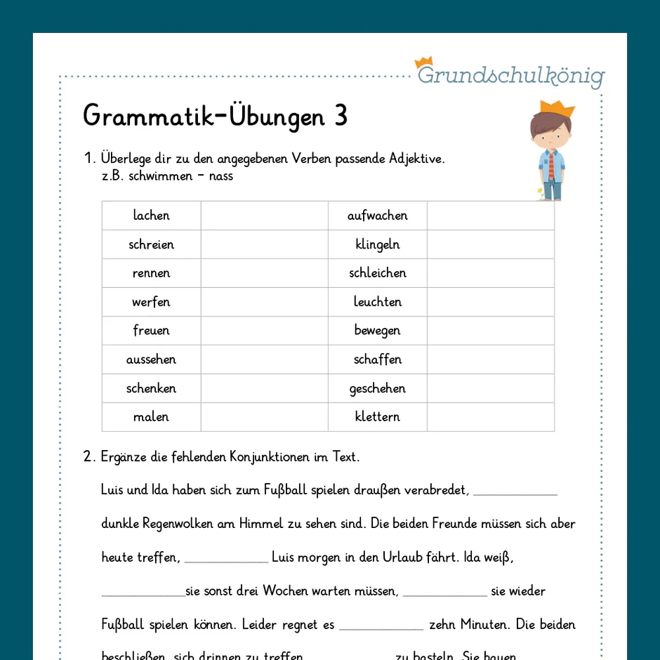 K nigspaket Grammatik bungen Deutsch 4 Klasse Inklusive Test 