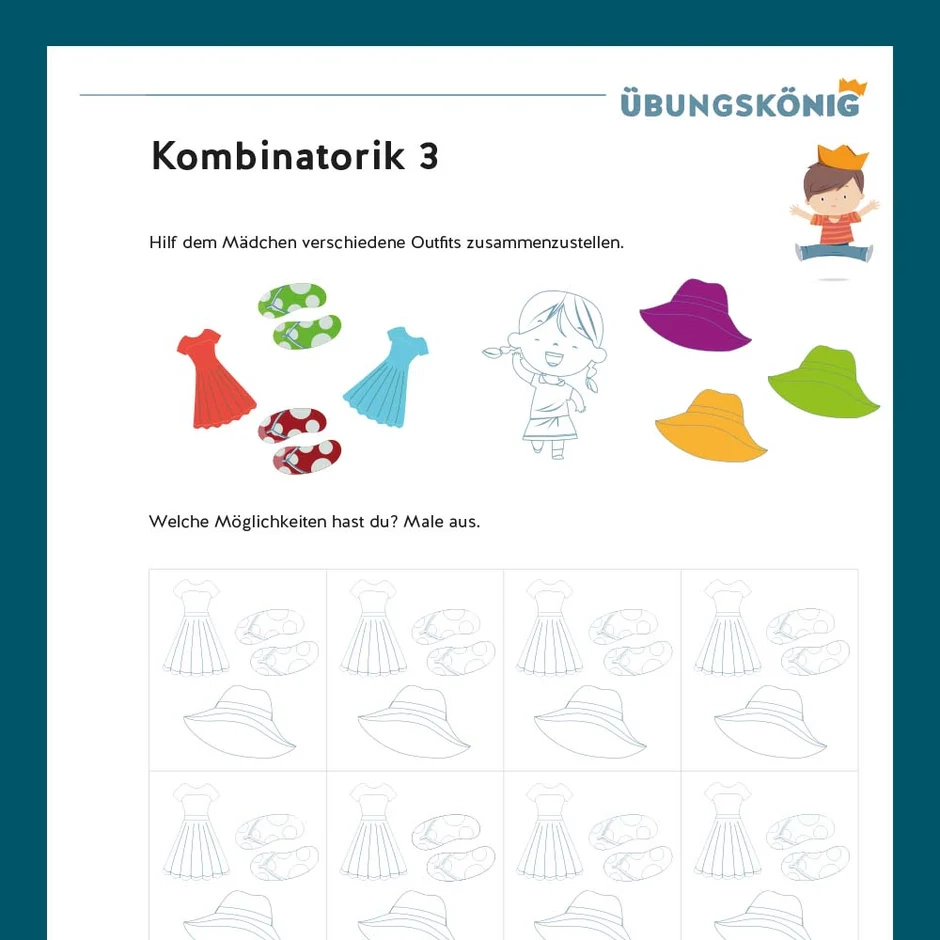 K nigspaket Kombinatorik Mathe Mittelschule 