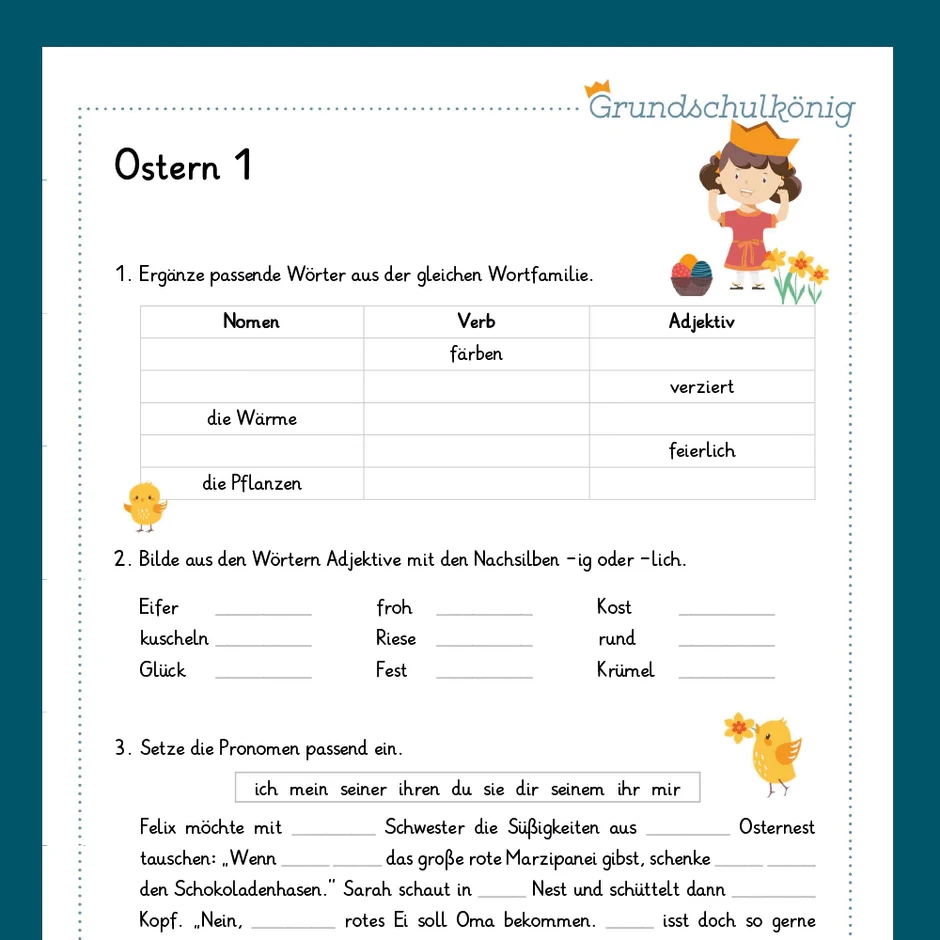 K nigspaket Ostern Deutsch 4 Klasse 