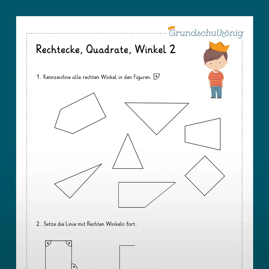 K nigspaket Rechtecke Quadrate Und Winkel Mathe 4 Klasse Inklusive Test