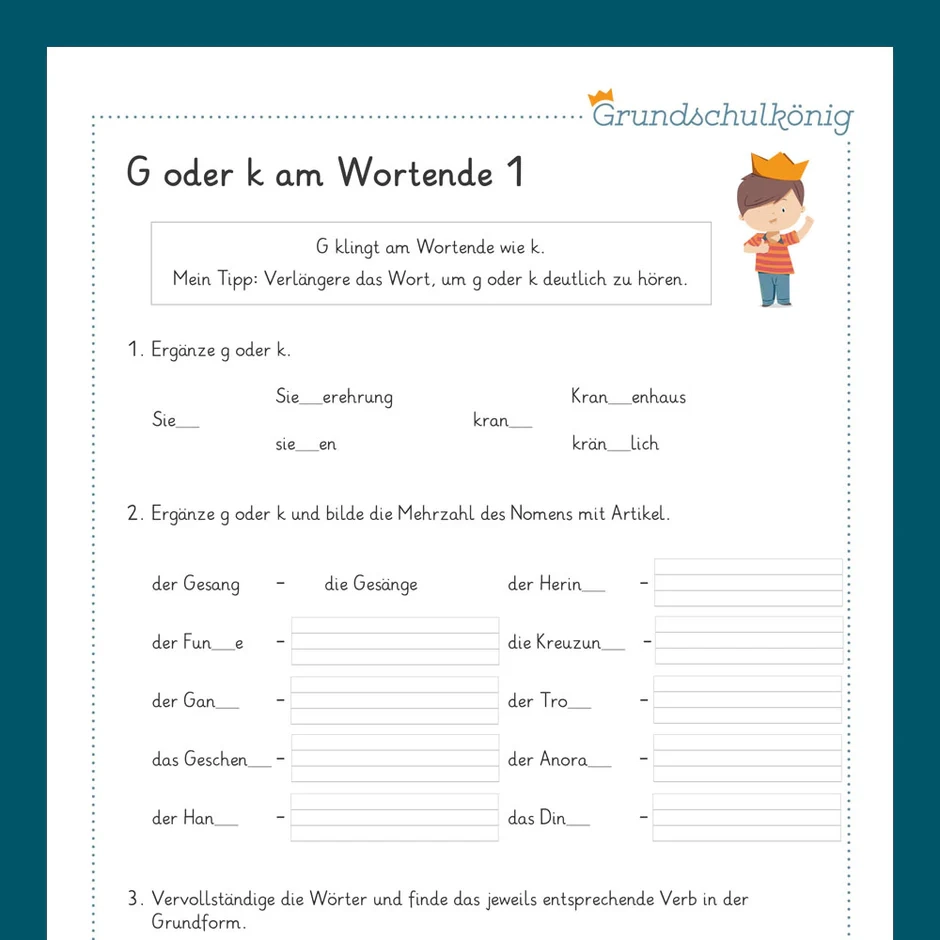 Klasse 2 Deutsch Arbeitsblätter