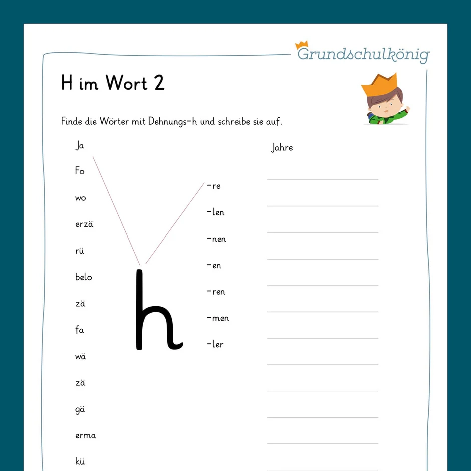 K nigspaket Rechtschreibung H Im Wort Deutsch 3 4 Klasse Inklusive Test