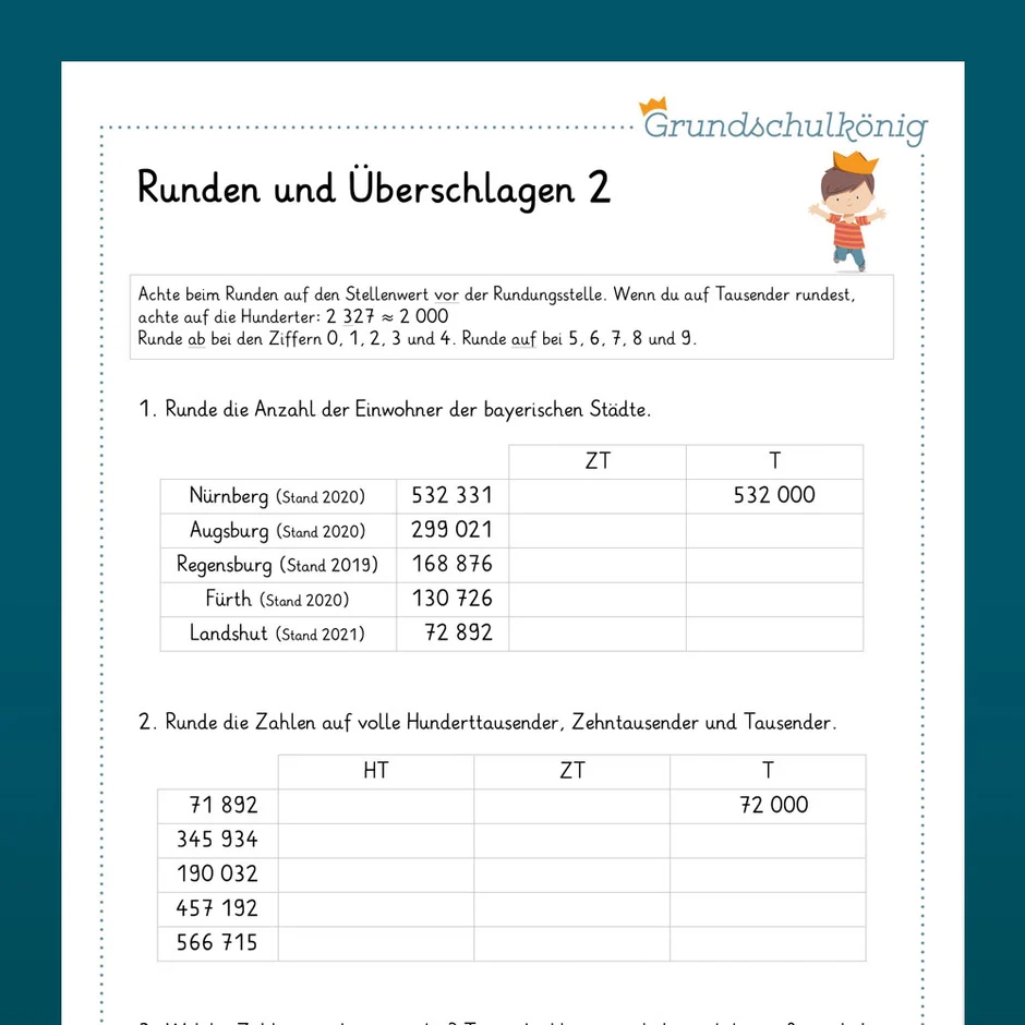 K nigspaket Runden Und berschlag Gemischte Aufgaben Mathe 4 Klasse Inklusive Test