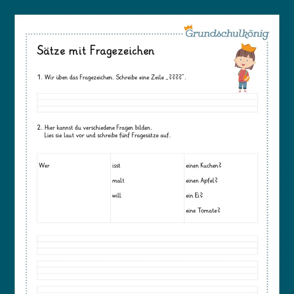 Satzbau Deutsch Arbeitsblätter