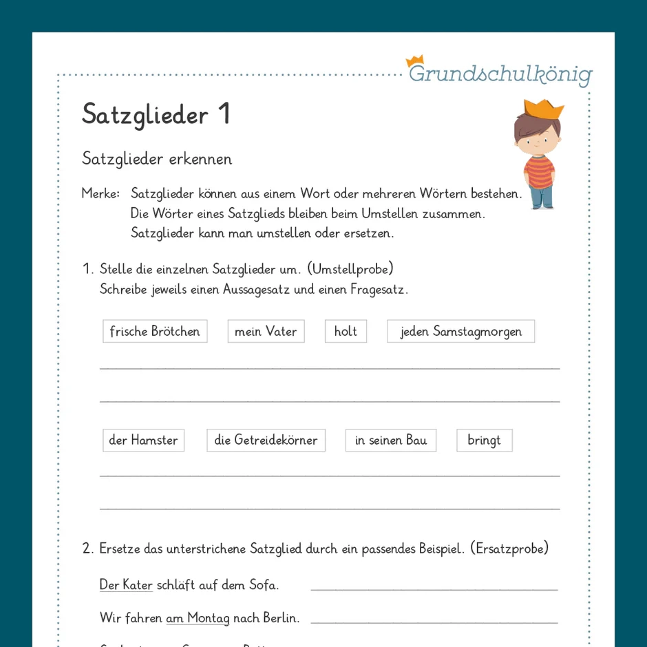 Arbeitsblätter 4. Klasse PDF