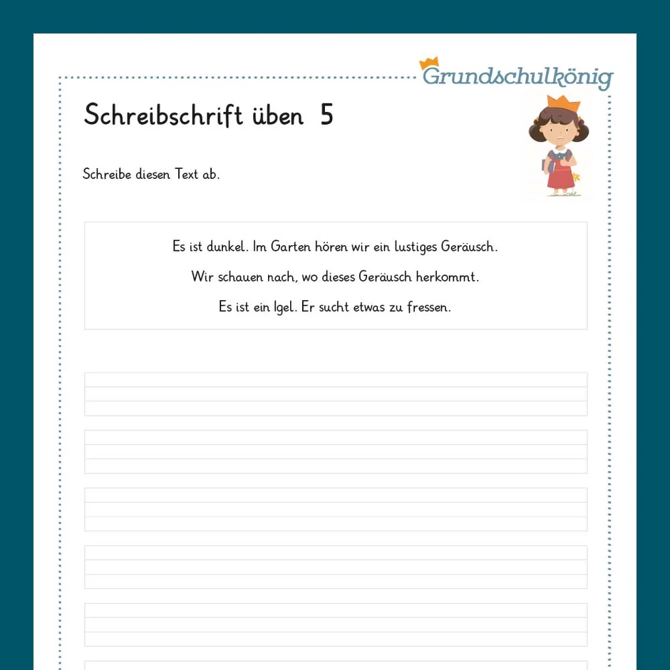 K nigspaket Schreibschrift bungsbl tter Deutsch 1 Klasse 