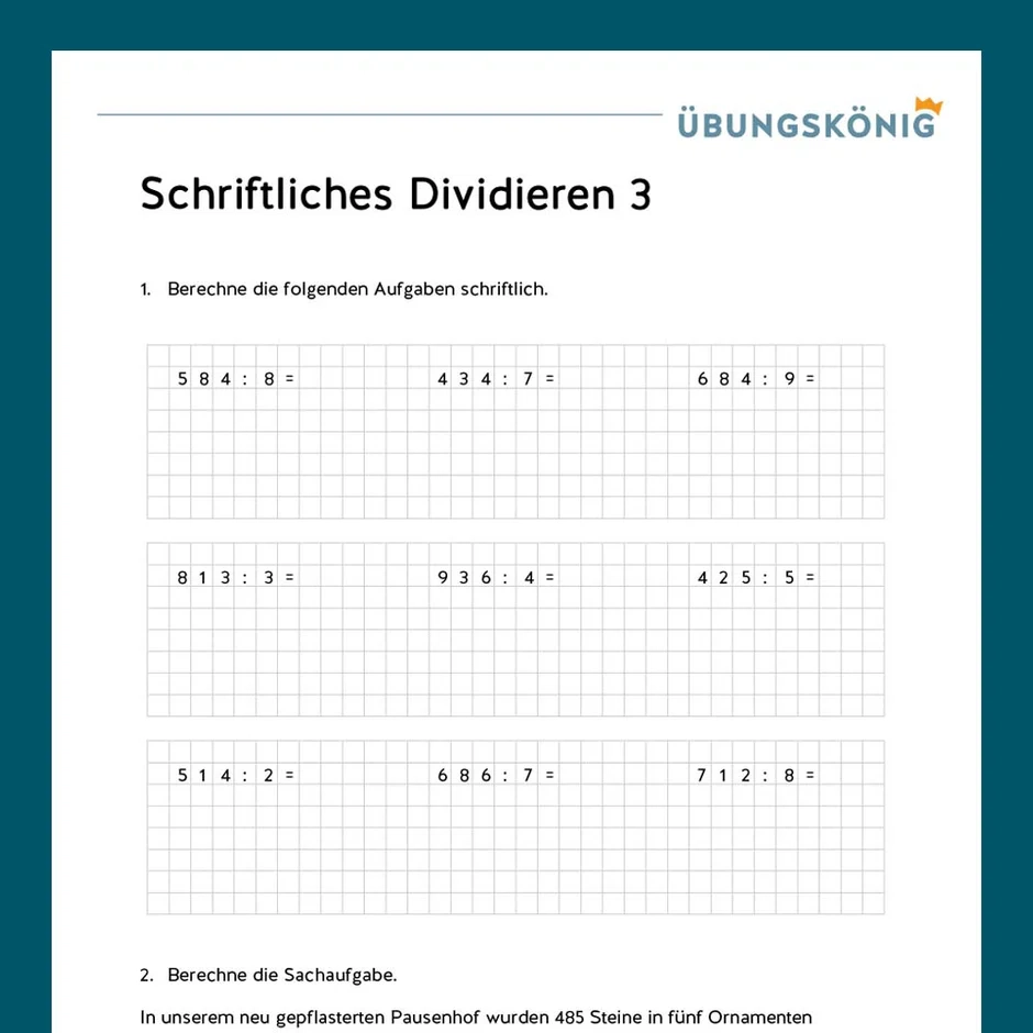 Mathe Arbeitsblätter Zum Ausdrucken Schriftliche Division Mathe Arbeitsblätter Zum Ausdrucken Schriftliche Division