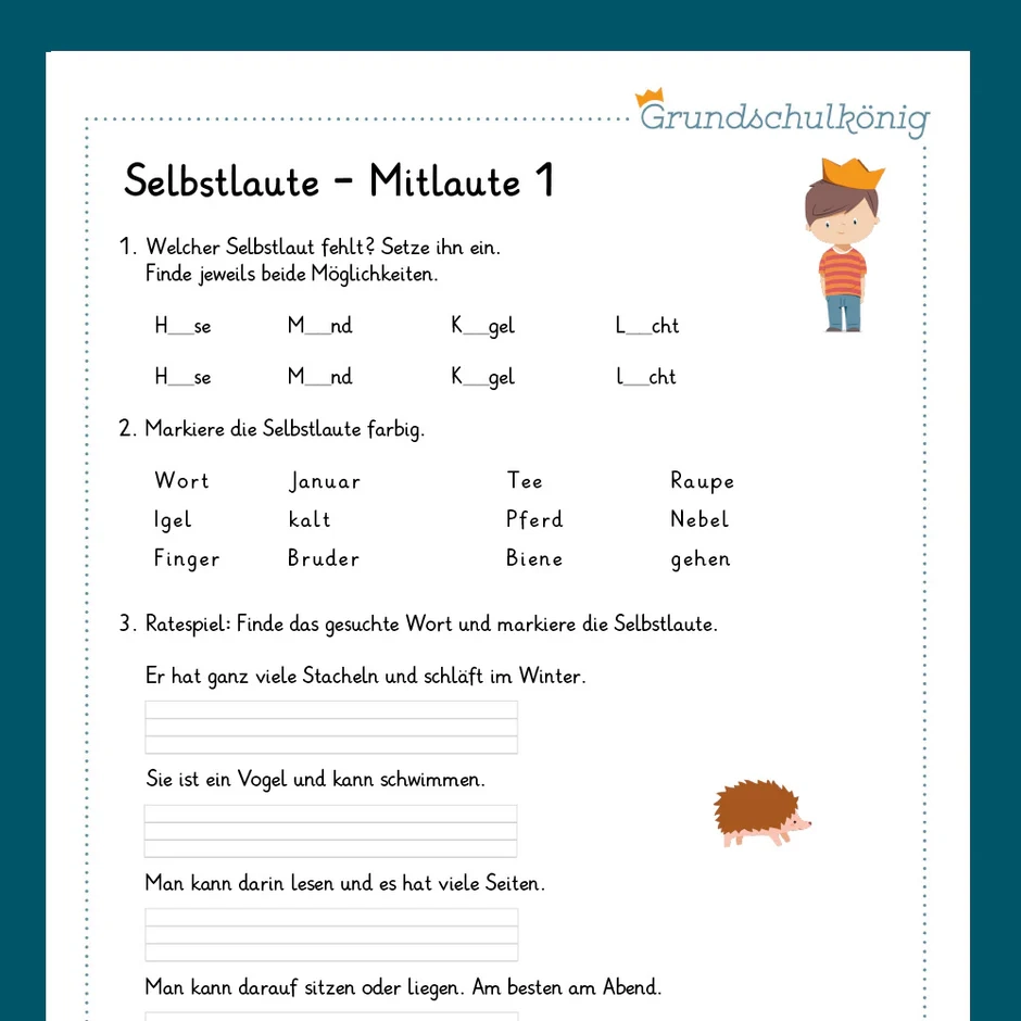 Arbeitsblätter Deutsch Klasse 2