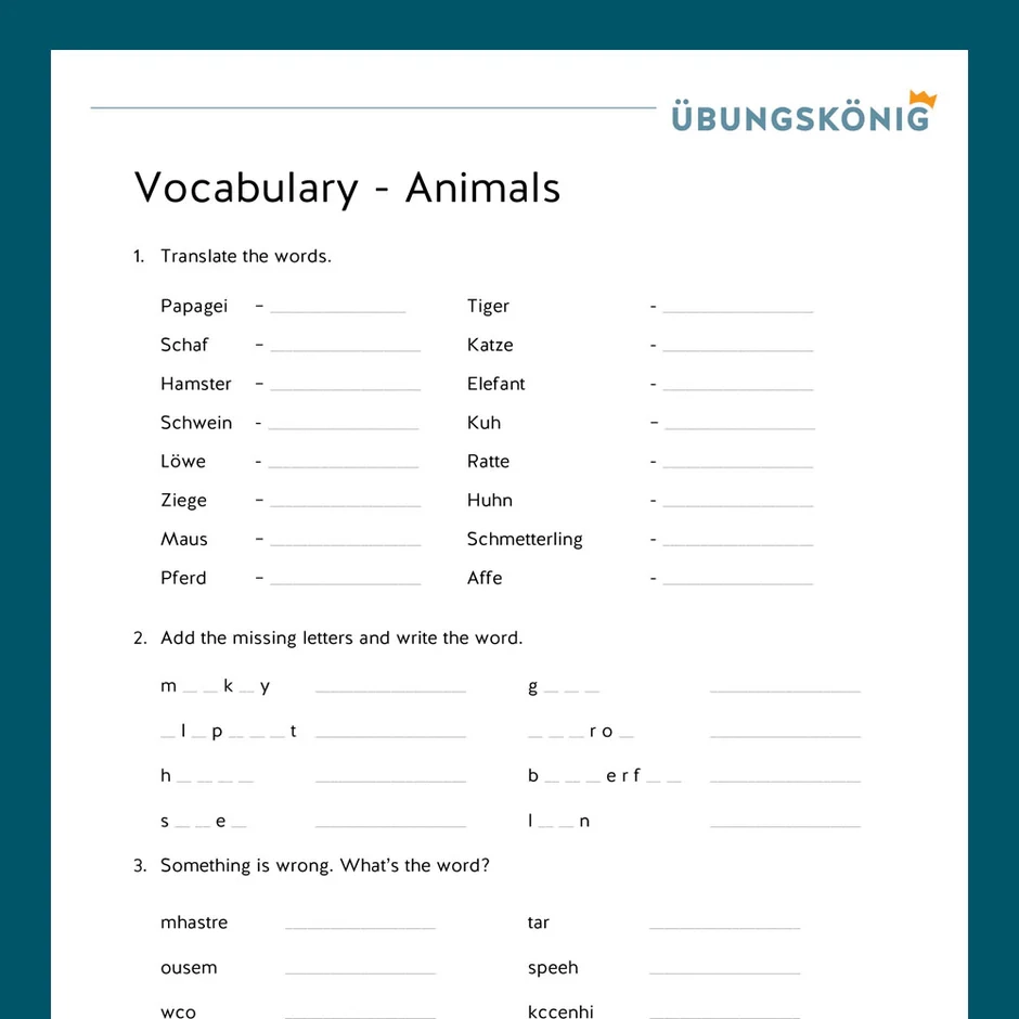 K nigspaket Vocabulary Vokabel bungen Englisch 5 Klasse Inklusive Test