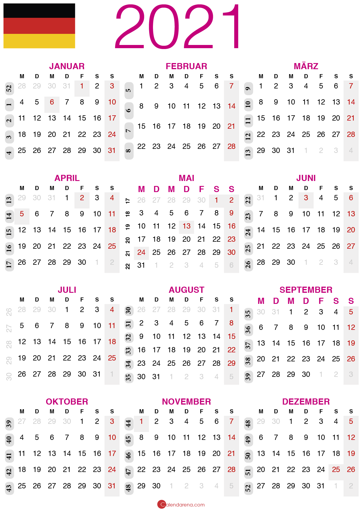 Kalender PDF Ausdrucken