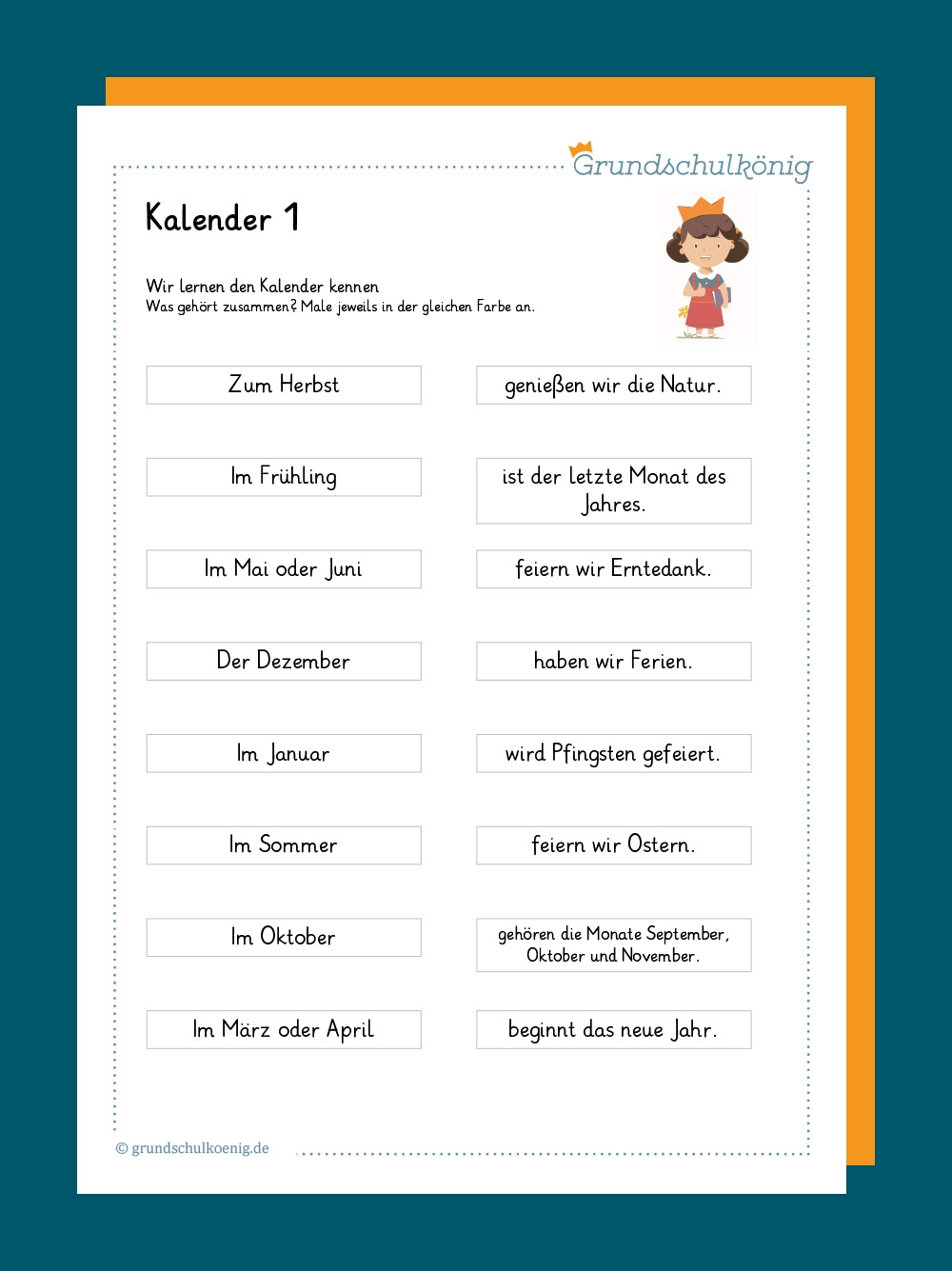 Aussatz Kalender Fuer Schule
