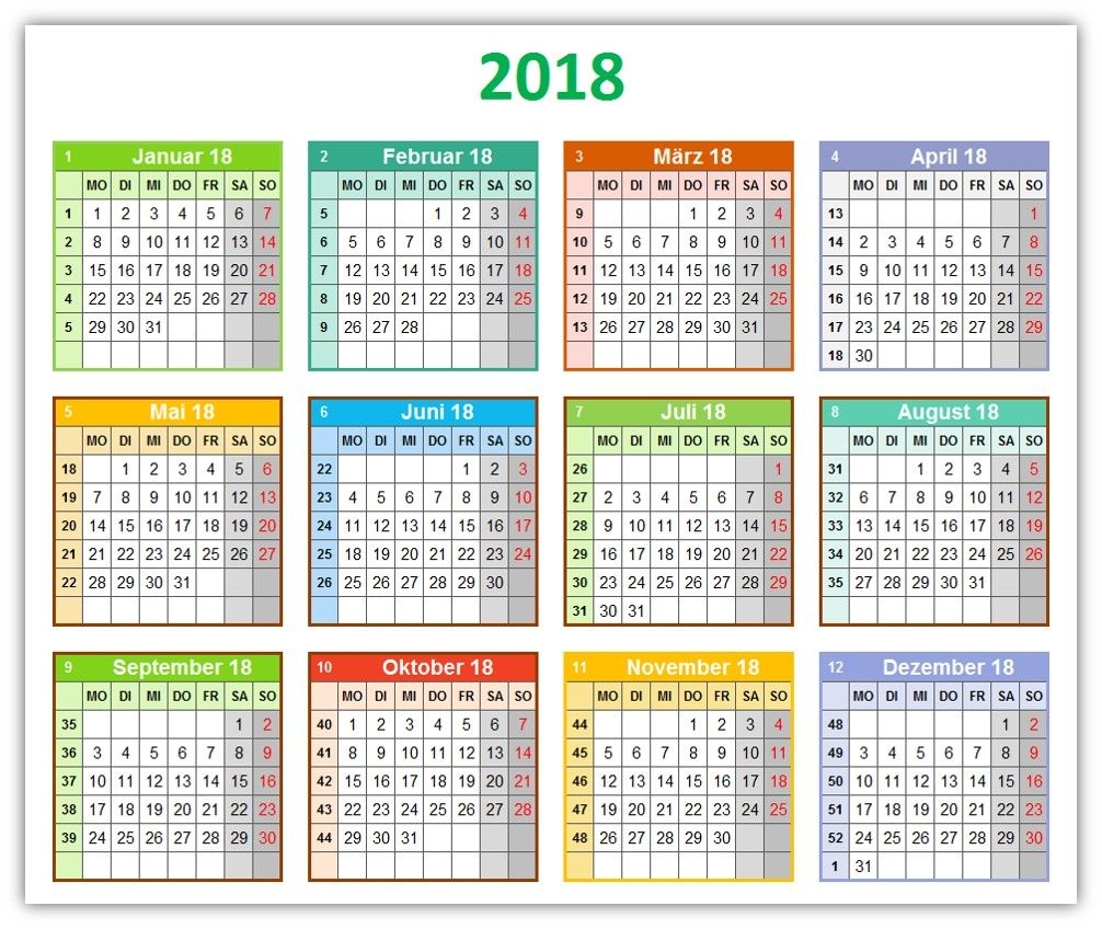 Jahreskalender Alle Monate Auf Einmal Wandkalender