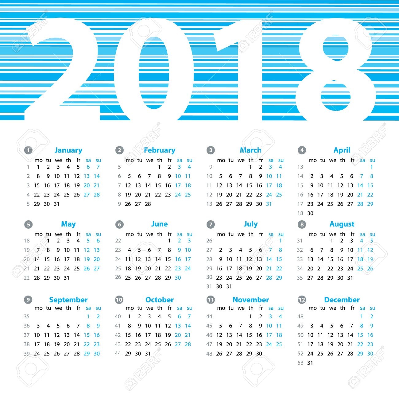 Kalender MIT Wochenzahl