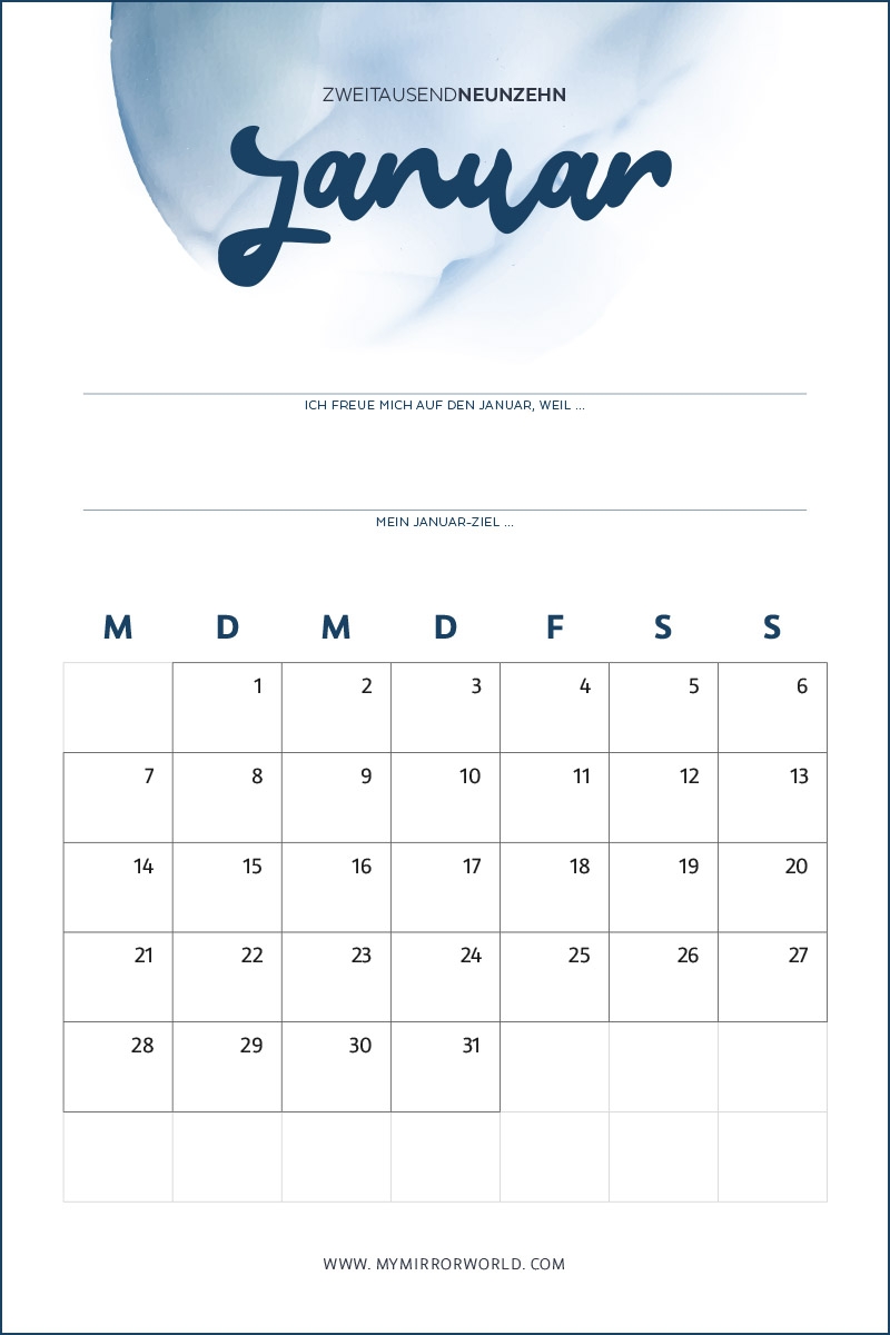 Kalender 2019 Zum Ausdrucken Inkl Anleitung F r Mehr Achtsamkeit My Mirror World Kalender 2019 Zum Ausdrucken Inkl Anleitung F r Mehr Achtsamkeit My Mirror World