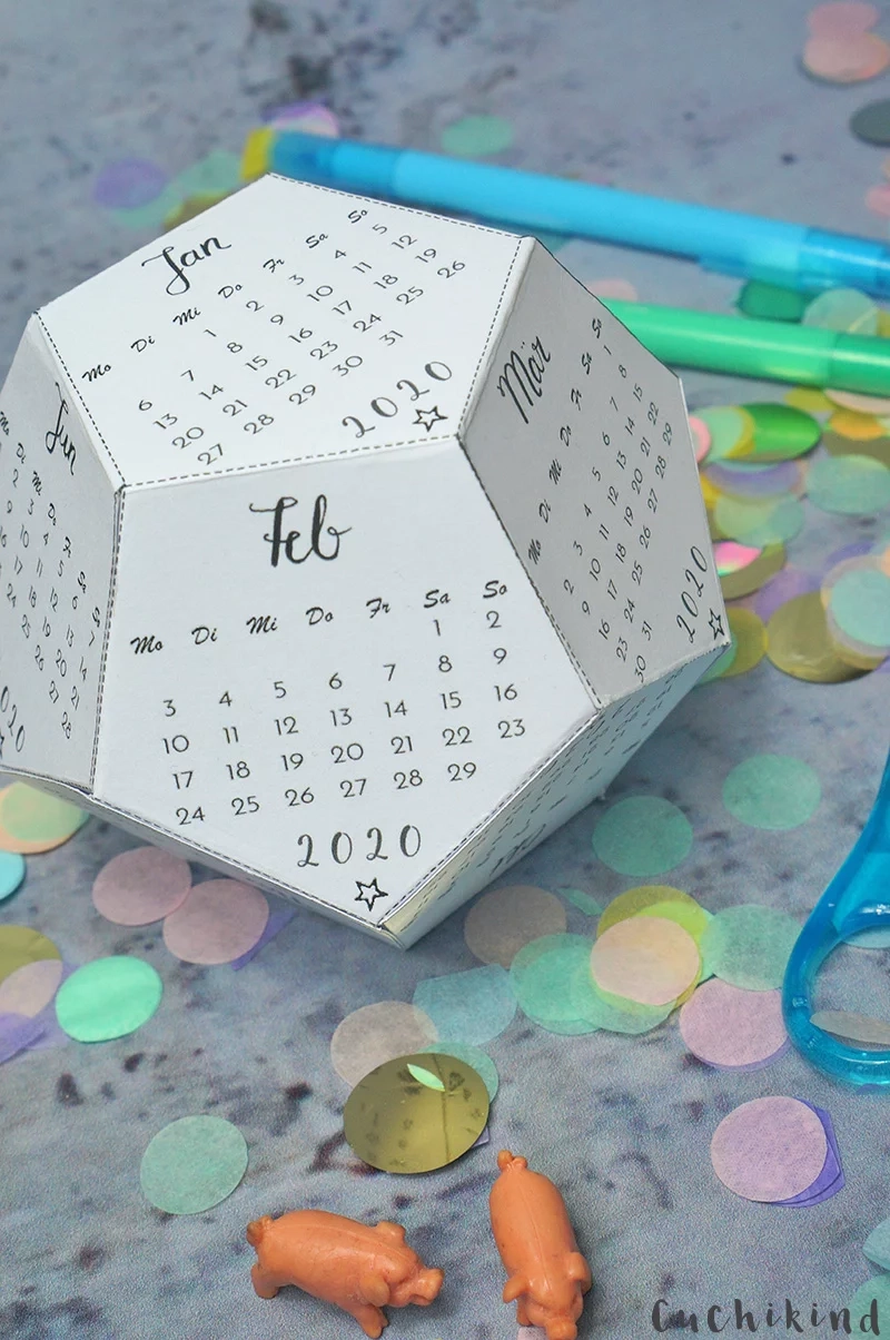 Kalender 2020 Basteln Kostenlose Vorlage Cuchikind