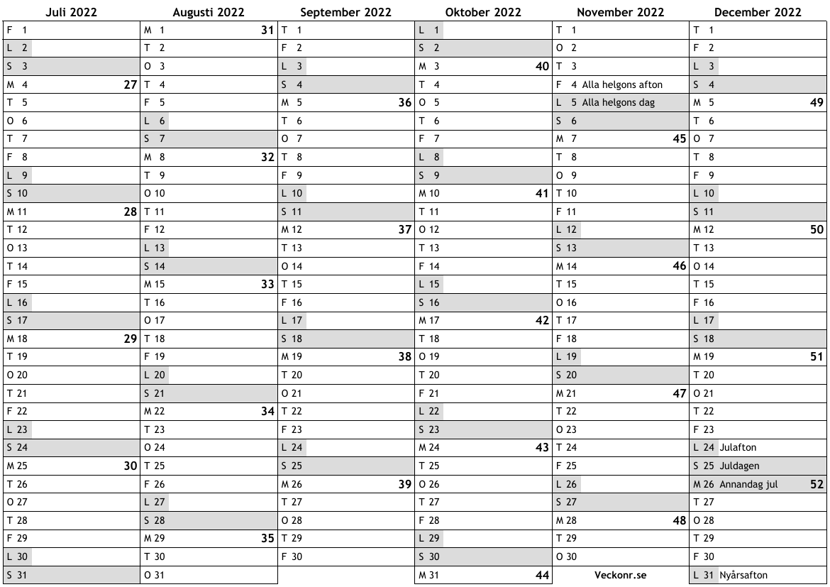 Kalender 2022 2 a Halv ret