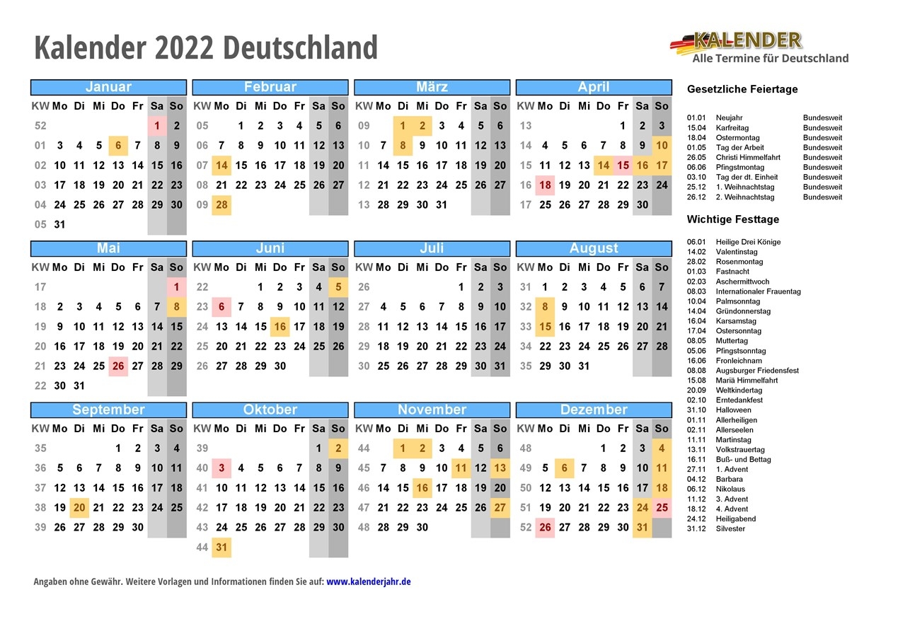 Feste in Deutschland Kalender Feste in Deutschland Kalender