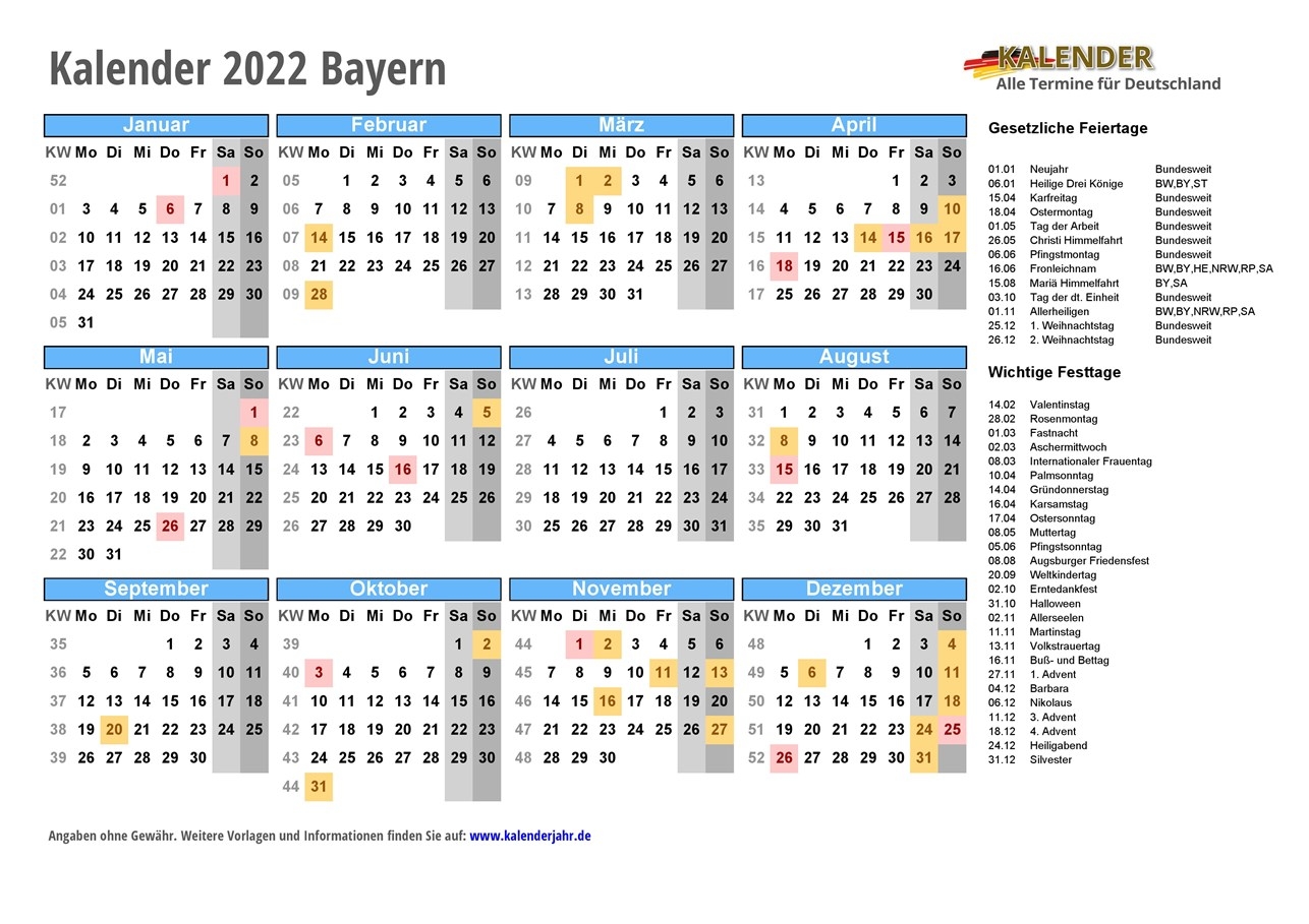 Kalender 2022 Zum Ausdrucken PDF Kalender 2022 Zum Ausdrucken PDF
