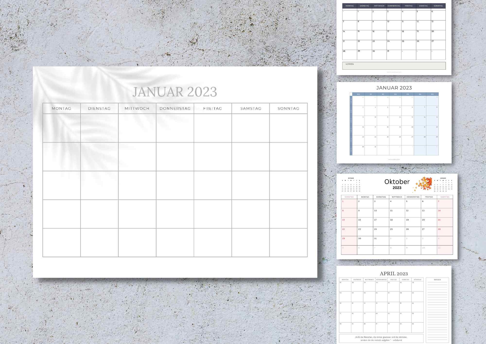 Kalender 2023 Ausdrucken Kostenlos PDF Schlichter Kalender Wochen bersicht Ohne KW Xobbu
