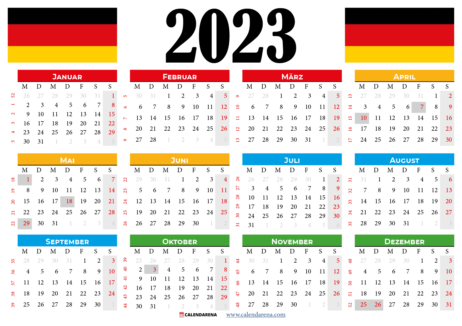 Kalender 2023 Thüringen Zum Ausdrucken