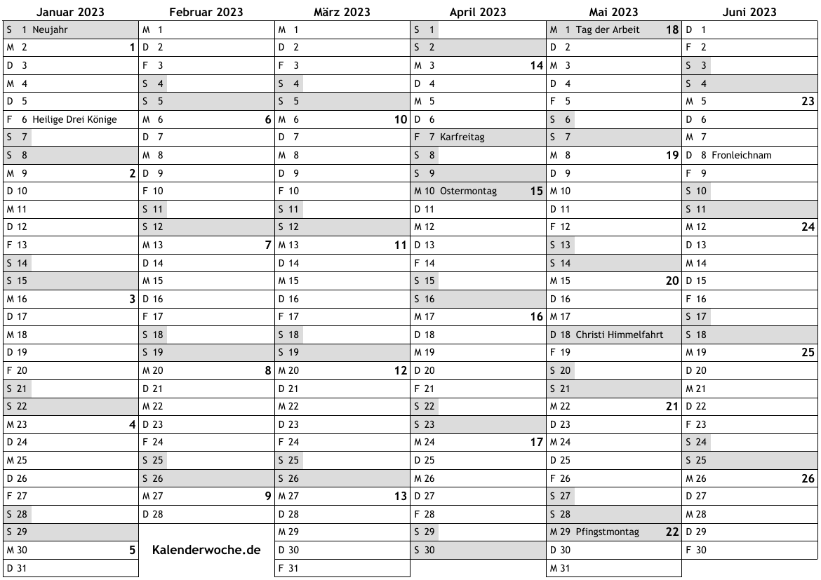 Kalender 2023 Mit Kalenderwochen Und Feiertagen In Deutschland Online Wochenkalender Mit Kw Kostenlos Jahreskalender Wochen Download PDF A4 Drucken