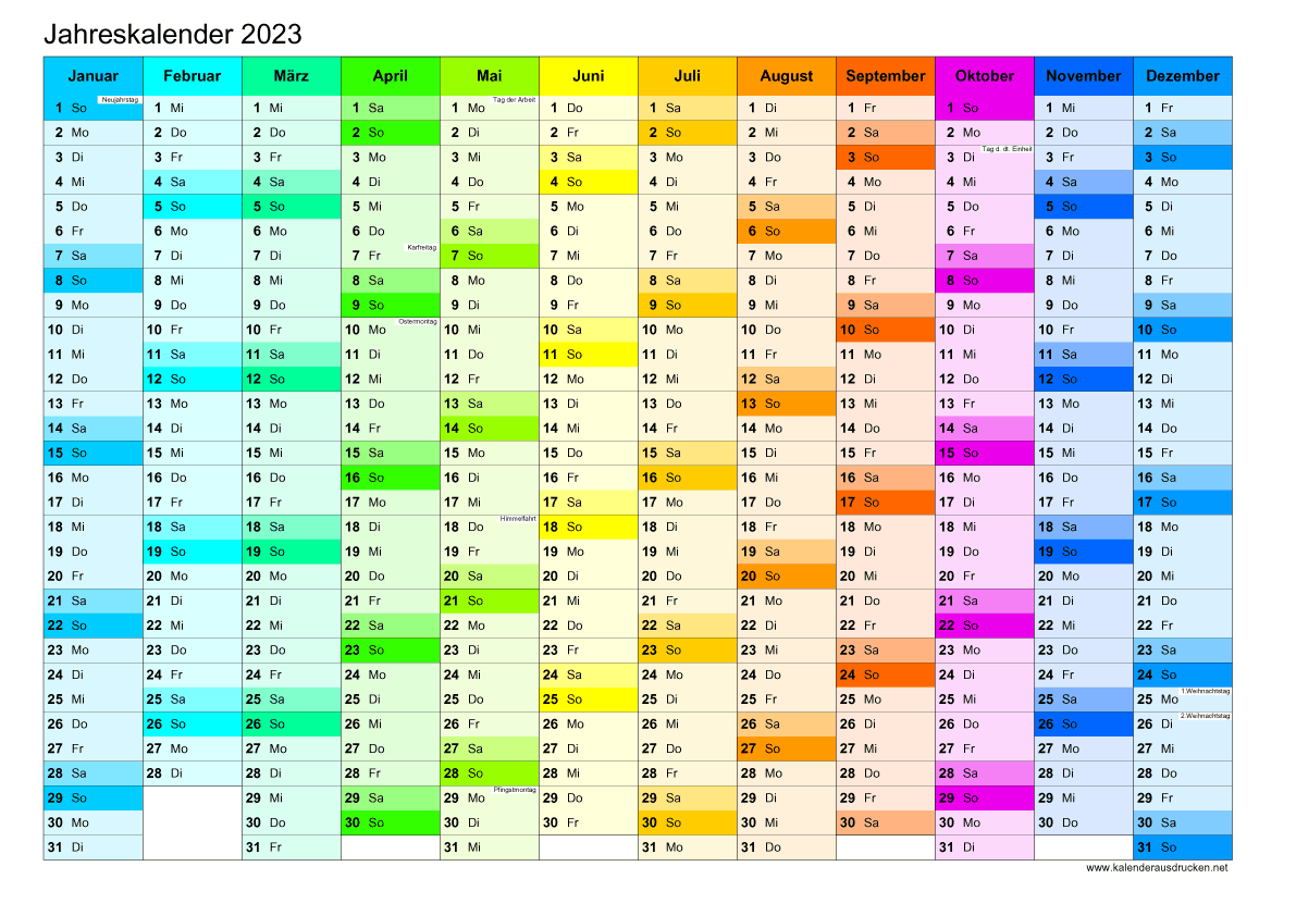 Kalender 2023 Zum Ausdrucken