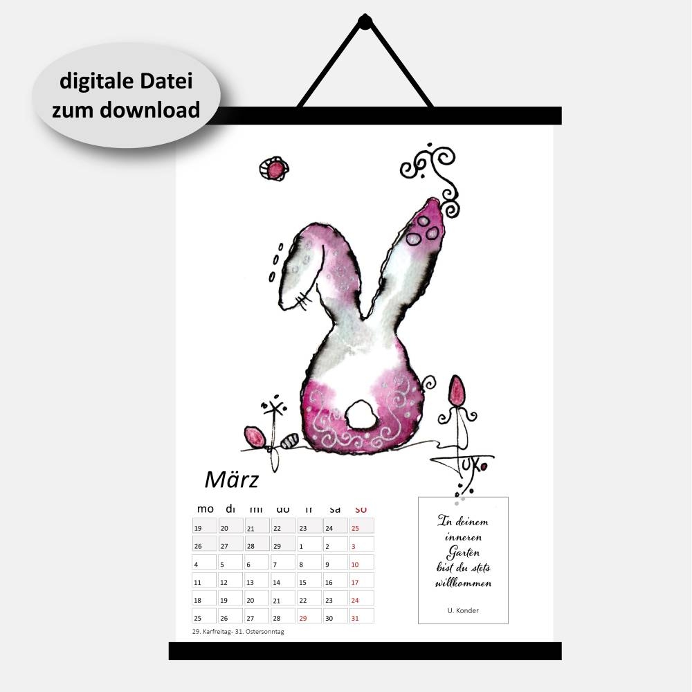 Monatskalender A5 Ausdrucken