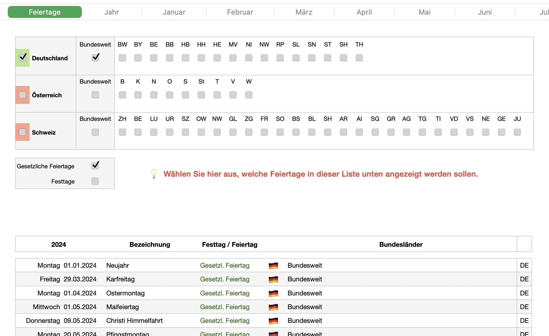 Kalender 2024 Monatsansicht Numbersvorlagen de