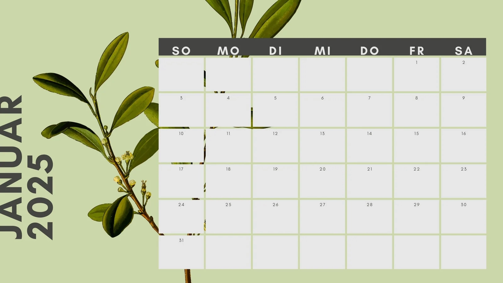 Jahreskalender Faltblatt Zum Ausdrucken