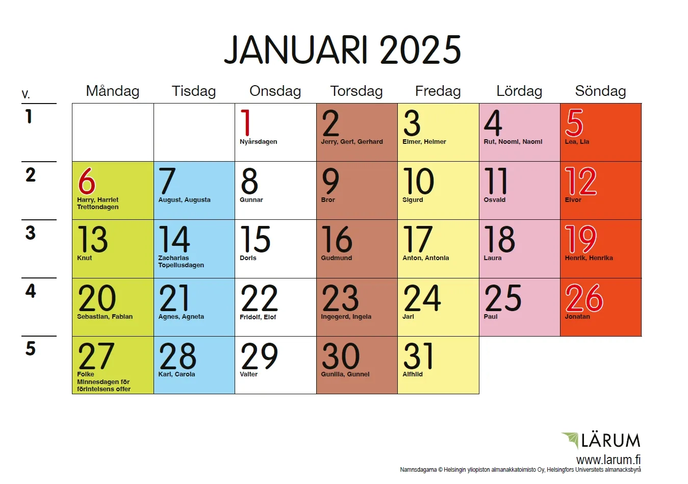 Lkalender A4 2025