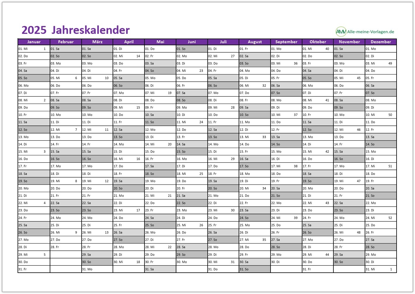 Kalender 2025 Als Excel Vorlage Und PDF Alle meine Vorlagen de Kalender 2025 Als Excel Vorlage Und PDF Alle meine Vorlagen de